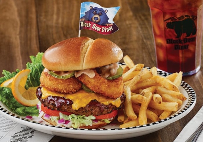 Black Bear Diner burger and fries